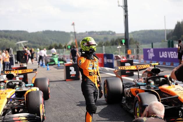 Stavelot, Belgien 24.- 27. Juli 2025: FIA - Formel 1 - WM - Großer Preis Belgien - Circuit de Spa-Francorchamps - 2025 - Qualifying Samstag Im Bild: Lando Norris (GBR) holt die Pole Position in Spa-Francorchamps Circuit de Spa-Francorchamps Copyright: xFotostandx xHorstxBernhardtx
