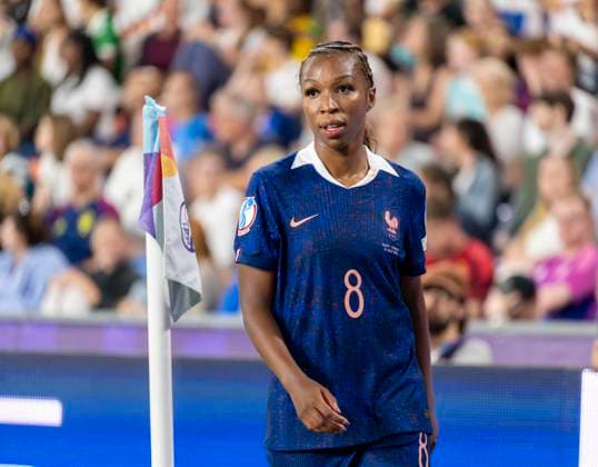19.07.2025, UEFA Frauen-Europameisterschaft 2025 in der Schweiz. Viertelfinale, Frankreich - Deutschland, im St-Jakob-Park Basel (Schweiz). Grace Geyoro (Frankreich)