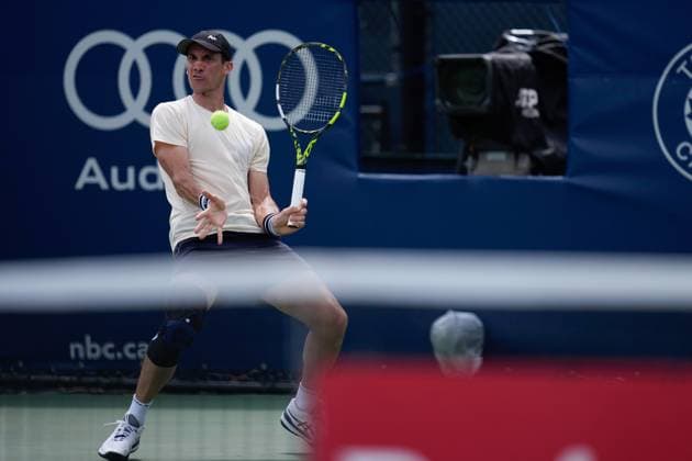ATP, Tennis Herren Masters 1000 National Bank Open Toronto Presented by Rogers 2025 - Day 1 Facundo Bagins of Argentina plays a forehand against Terance Atmane of France during the Men s Singles first round match on day 1 of the ATP Masters 1000 National Bank Open at Sobeys Stadium. on July 26, 2025 in Toronto, Canada. Toronto Ontario Canada Copyright: xLeonardoxRamirezx