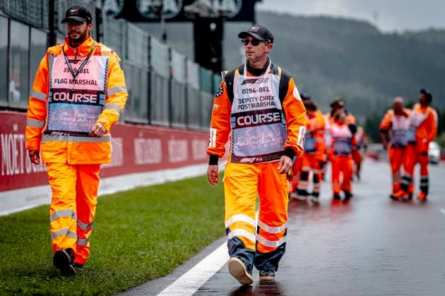 Marshals during the Formula 1 MoÃ«t & Chandon Belgium Grand Prix 2025 at the Circuit Spa Francorchamps season 2025-2026 in SPA, Belgium on 27 july 2025, (photo by Marcel van Dorst EYE4images DeFodi Images)