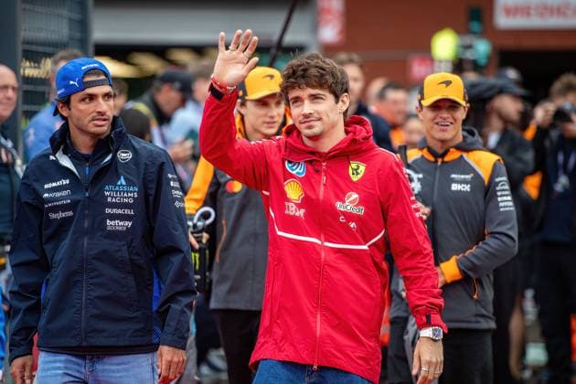 Formel 1 GP Spa Belgien. Sonntag, 27.07.2025 Carlos Sainz 55, Williams Racing und Charles Leclerc 16, Scuderia Ferrari; Formel 1 GP Spa Belgien. Sonntag, 27.07.2025 Copyright: xBEAUTIFULxSPORTS Erlhofx