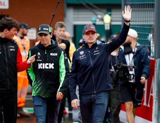 87 Oliver Bearman (GBR, MoneyGram Haas F1 Team), 5 Gabriel Bortoleto (BRA, Stake F1 Team Kick Sauber), 1 Max Verstappen (NLD, Oracle Red Bull Racing), F1 Grand Prix of Belgium at Circuit de Spa-Francorchamps on July 27, 2025 in Spa-Francorchamps, Belgium. (Photo by HOCH ZWEI) Spa-Francorchamps Belgium