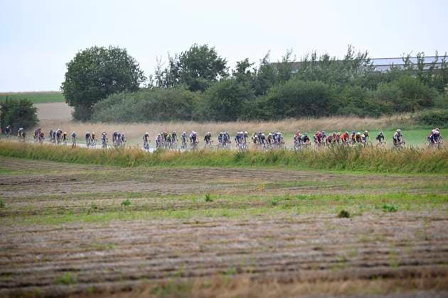 Tour de Wallonie 2025 Stage 2 SAMBREVILLE, BELGIUM - JULY 27 : illustration picture peloton during stage 2 of the 30th edition of Tour de Wallonie an UCI ProSeries 2.Pro cycling road race stage for Men Elite of 153.7 km with start in Huy and finish in Sambreville on July 27, 2025 in Sambreville, Belgium, 27 07 2025 ( Motordriver Pieter Van Herzele - Sambreville Belgium  Copyright: xTomasxSiskx