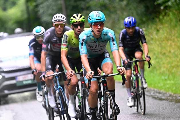 Tour de Wallonie 2025 Stage 2 SAMBREVILLE, BELGIUM - JULY 27 : Magli Filippo of VF Group - Bardiani CSF - Faizane during stage 2 of the 30th edition of Tour de Wallonie an UCI ProSeries 2.Pro cycling road race stage for Men Elite of 153.7 km with start in Huy and finish in Sambreville on July 27, 2025 in Sambreville, Belgium, 27 07 2025 ( Motordriver Pieter Van Herzele - Sambreville Belgium  Copyright: xTomasxSiskx