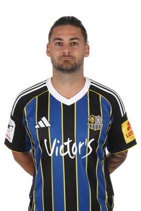15.07.2025 - 3.Liga - 1.FC Saarbruecken - Fotoshooting - Fototermin - Fussball - Saison 2025 26 - SB - Foto-Termin des Drittligisten 1.FC Saarbrücken am 15.07.2025 , in Saarbrücken . Im Bild Dominic Baumann (30, 1. FC Saarbruecken). Saarbrücken Ludwigspark Saarland Deutschland