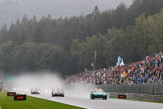 F1 Safety Car, 11 Alessandro Ghiretti (ITA, Schumacher CLRT), Porsche Mobil 1 Supercup at Circuit de Spa-Francorchamps on July 27, 2025 in Spa-Francorchamps, Belgium. (Photo by HOCH ZWEI) Spa-Francorchamps Belgium