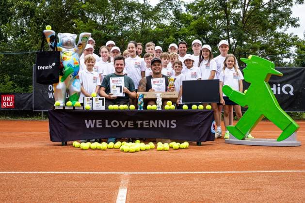 Siegerehrungen Herren Quads: Marcus LAUDAN GER (2. Platz) und Andrew BOGDANOV USA (Sieger), 35. German Open - Beate Loddenkemper Trophy 2025 - Finaltag, Berlin, SV Zehlendorfer Wespen, 27.07.2025, Copyright: xClaudioxGärtnerx