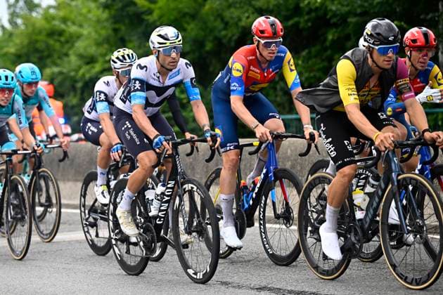 Tour de Wallonie 2025 Stage 2 SAMBREVILLE, BELGIUM - JULY 27 : Cimolai Davide of Movistar Team during stage 2 of the 30th edition of Tour de Wallonie an UCI ProSeries 2.Pro cycling road race stage for Men Elite of 153.7 km with start in Huy and finish in Sambreville on July 27, 2025 in Sambreville, Belgium, 27 07 2025 ( Motordriver Pieter Van Herzele - Sambreville Belgium  Copyright: xTomasxSiskx