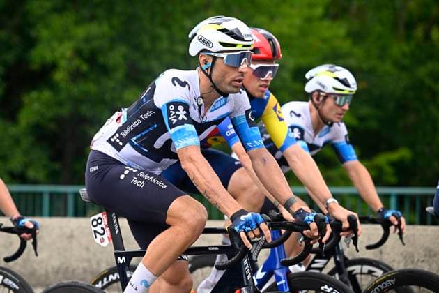 Tour de Wallonie 2025 Stage 2 SAMBREVILLE, BELGIUM - JULY 27 : Cimolai Davide of Movistar Team during stage 2 of the 30th edition of Tour de Wallonie an UCI ProSeries 2.Pro cycling road race stage for Men Elite of 153.7 km with start in Huy and finish in Sambreville on July 27, 2025 in Sambreville, Belgium, 27 07 2025 ( Motordriver Pieter Van Herzele - Sambreville Belgium  Copyright: xTomasxSiskx