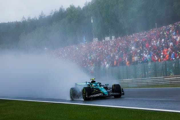 Formula 1 Moët & Chandon Belgian Grand Prix 2025 Laurent Lefebvre OVERTAKE MAXPPP - Stavelot 27 07 2025 14 ALONSO Fernando (esp), Aston Martin Aramco Cognizant, action at the Formula 1 Moët & Chandon Belgian Grand Prix 2025, the 13th round of the 2025 FIA Formula 1 World Championship, WM, Weltmeisterschaft at the Circuit de Spa-Francorchamps in Stavelot, Belgium, from July 24 to 27, 2025 Stavelot Belgium  Copyright: xOVERTAKE MAXPPPxLaurentxLefebvrex OVT202507276768 OVT202507276768