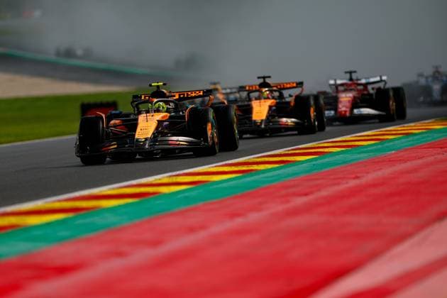 F1 - BELGIAN GRAND PRIX 2025 04 NORRIS Lando (gbr), McLaren F1 Team MCL39, action during the 2025 Formula 1 Belgian Grand Prix, 13th round of the 2025 FIA Formula One World Championship, WM, Weltmeisterschaft from July 25 to 27, 2025 on the Circuit de Spa-Francorchamps, in Stavelot, Belgium -  Copyright: xJavierxJimenezx