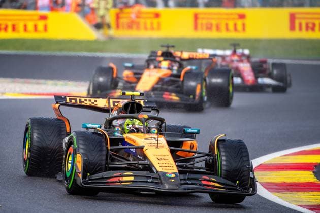 Formel 1 GP Spa Belgien. Sonntag, 27.07.2025 Lando Norris 4, McLaren Formula 1 Team - Rennstart; Formel 1 GP Spa Belgien. Sonntag, 27.07.2025 Copyright: xBEAUTIFULxSPORTS Erlhofx