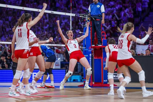 27.07.2025 LODZ ULICA BANDURSKIEGO ATLAS ARENA LIGA NARODOW KOBIET 2025 ( NATION™S LEAGUE VOLLEY 2025 WOMEN ) MECZ POLSKA - JAPONIA ( GAME POLAND - JAPAN ) NZ STYSIAK MAGDALENA RADOSC WYGRANA POLSKA FOTO LUKASZ GROCHALA CYFRASPORT NEWSPIX.PL --- Newspix.pl  20270727CSLG0107