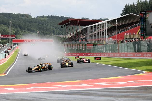 Stavelot, Belgien 24.- 27. Juli 2025: FIA - Formel 1 - WM - Großer Preis Belgien - Circuit de Spa-Francorchamps - 2025 - Rennen Sonntag Im Bild: Start Grand Prix Belgien Circuit de Spa-Francorchamps Copyright: xFotostandx xHorstxBernhardtx