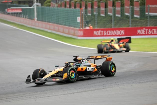 Stavelot, Belgien 24.- 27. Juli 2025: FIA - Formel 1 - WM - Großer Preis Belgien - Circuit de Spa-Francorchamps - 2025 - Rennen Sonntag Im Bild: Mc Laren Doppelsieg durch Oscar Piastri (AUS) und Lando Norris (GBR) Circuit de Spa-Francorchamps Copyright: xFotostandx xHorstxBernhardtx