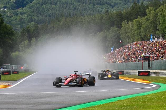 Formel 1 GP Spa Belgien. Sonntag, 27.07.2025 Charles Leclerc 16, Scuderia Ferrari und Max Verstappen 1, Oracle Red Bull Racing; Formel 1 GP Spa Belgien. Sonntag, 27.07.2025 Copyright: xBEAUTIFULxSPORTS Erlhofx