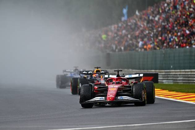 Formel 1 GP Spa Belgien. Sonntag, 27.07.2025 Charles Leclerc 16, Scuderia Ferrari und Max Verstappen 1, Oracle Red Bull Racing; Formel 1 GP Spa Belgien. Sonntag, 27.07.2025 Copyright: xBEAUTIFULxSPORTS Erlhofx