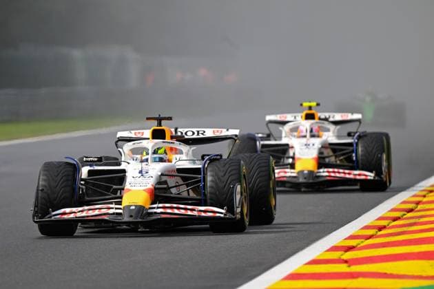 Formel 1 GP Spa Belgien. Sonntag, 27.07.2025 Isack Hadjar, 6, Visa Cash App RB Formula One Team und Liam Lawson 30, Visa Cash App RB Formula One Team; Formel 1 GP Spa Belgien. Sonntag, 27.07.2025 Copyright: xBEAUTIFULxSPORTS Erlhofx