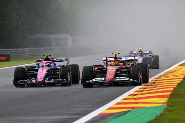 Formel 1 GP Spa Belgien. Sonntag, 27.07.2025 Franco Colapinto 43, BWT Alpine F1 Team und Lewis Hamilton 44, Scuderia Ferrari; Formel 1 GP Spa Belgien. Sonntag, 27.07.2025 Copyright: xBEAUTIFULxSPORTS Erlhofx