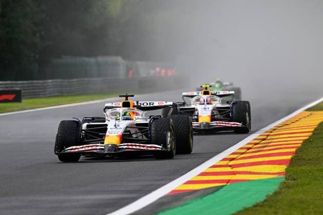 Formel 1 GP Spa Belgien. Sonntag, 27.07.2025 Isack Hadjar, 6, Visa Cash App RB Formula One Team und Liam Lawson 30, Visa Cash App RB Formula One Team; Formel 1 GP Spa Belgien. Sonntag, 27.07.2025 Copyright: xBEAUTIFULxSPORTS Erlhofx