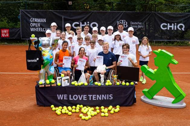 Siegerehrungen: Maylee PHELPS (USA), Maayan ZIKRI (ISR), Anderson PARKER (AUS) und Robin GROENEWOUD (NED), 35. German Open - Beate Loddenkemper Trophy 2025 - Finaltag, Berlin, SV Zehlendorfer Wespen, 27.07.2025, Copyright: xClaudioxGärtnerx