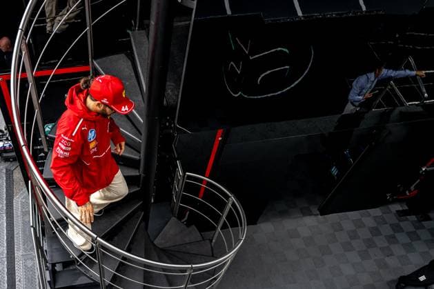 STAVELOT, BELGIUM: Lewis Hamilton, racing for the Ferrari team during the 2025 Formula 1 Belgian Grand Prix at the Circuit de Spa-Francorchamps in Stavelot, Belgium