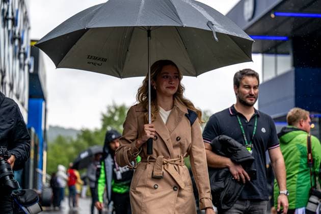 STAVELOT, BELGIUM: Isabella Bernardini, Gabriel Bortoleto s Girlfriend, at the 2025 Formula 1 Belgian Grand Prix at the Circuit de Spa-Francorchamps in Stavelot, Belgium.