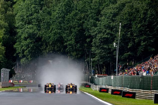 STAVELOT, BELGIUM: Oscar Piastri, racing for the McLaren F1 team during the 2025 Formula 1 Belgian Grand Prix at the Circuit de Spa-Francorchamps in Stavelot, Belgium