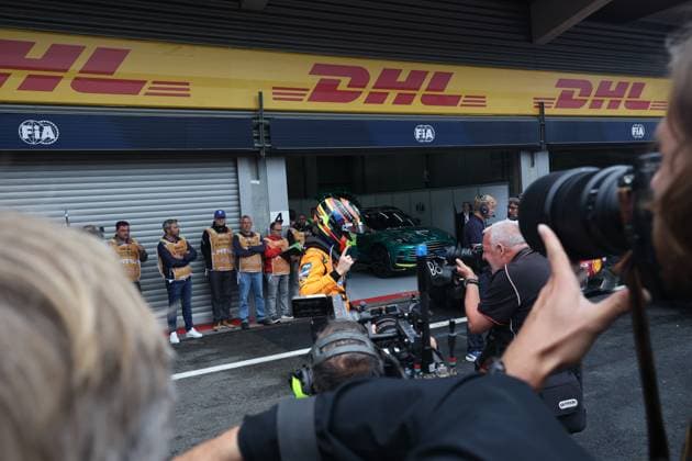 Formula 1 of Belgium Winner Dutch driver Max Verstappen of Oracle Red Bull Racing after the Formula 1 Moet & Chandon Belgian Grand Prix 2025 at the Circuit de Spa-Francorchamps in Spa, Belgium, July 27 2025. Spa-Francorchamps Belgium Copyright: xMatrixxImagesx xHasanxBraticx 