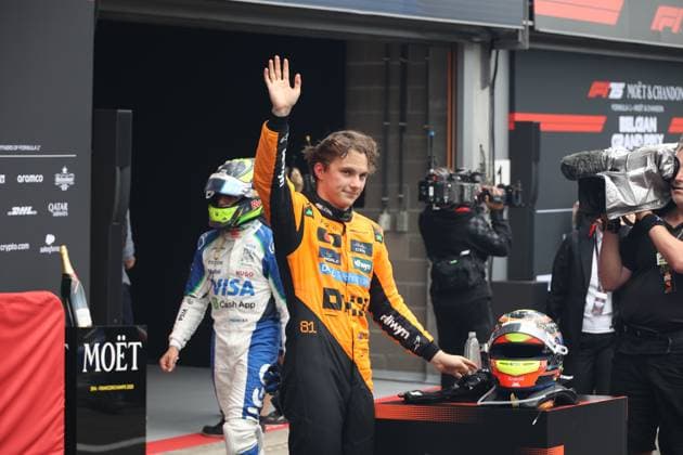 Formula 1 of Belgium Winner Australian driver Oscar Piastri of McLaren F1 Team waving to the spectators after the Formula 1 Moet & Chandon Belgian Grand Prix 2025 at the Circuit de Spa-Francorchamps in Spa, Belgium, July 27 2025. Spa-Francorchamps Belgium Copyright: xMatrixxImagesx xHasanxBraticx 
