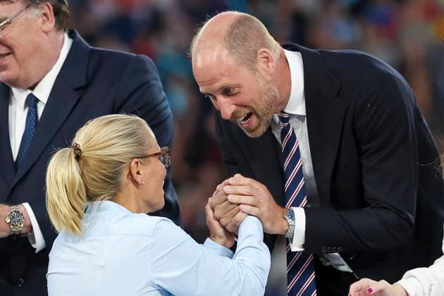 Sarina Wiegman (England, Trainerin) und William, Prinz von Wales , UEFA Womens EURO 2025, Frauen EM, (EM Finale), England vs. Spanien, 27.07.2025, St. Jakob-Park, Basel, Schweiz Basel St. Jakob-Park Kanton Basel-Stadt Schweiz Copyright: xGrantxHubbsx