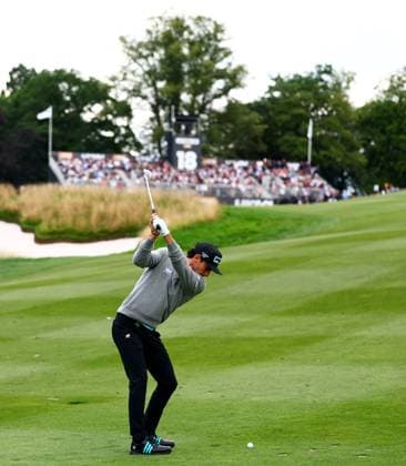 Joaquin Niemann of Chile on the 18th hole. LIV Golf UK, Day Three, Golf, JCB Golf & Country Club, Uttoxeter, UK - 27 Jul 2025Uttoxeter JCB Golf & Country Club United Kingdom EDITORIAL USE ONLY No use with unauthorised audio, video, data, fixture lists, club league logos or live services. Online in-match use limited to 120 images, no video emulation. No use in betting, games or single club league player publications. Copyright: xJamesxMarsh Shutterstockx 15410873cj
