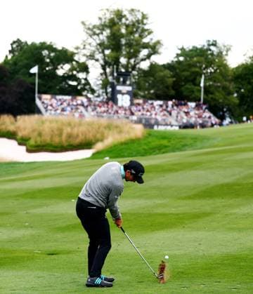 Joaquin Niemann of Chile on the 18th hole. LIV Golf UK, Day Three, Golf, JCB Golf & Country Club, Uttoxeter, UK - 27 Jul 2025Uttoxeter JCB Golf & Country Club United Kingdom EDITORIAL USE ONLY No use with unauthorised audio, video, data, fixture lists, club league logos or live services. Online in-match use limited to 120 images, no video emulation. No use in betting, games or single club league player publications. Copyright: xJamesxMarsh Shutterstockx 15410873ch