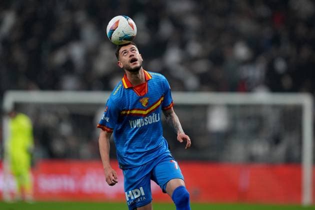 Besiktas v Goztepe - Turkish Cup ISTANBUL, TURKIYE - APRIL 3: Romulo Cardoso of Goztepe during the Ziraat Turkish Cup Quarter-Final match between Besiktas and Goztepe at Tupras Stadium in Istanbul, Turkiye on April 3, 2025. Istanbul Turkey. Editorial use only. Please get in touch for any other usage.  Copyright: x2025xAnadoluxSerhatxÃ‡aÄüdaÅüx