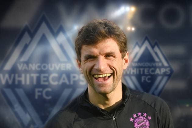 FOTOMONTAGE:Thomas MUELLER zieht es offenbar nach Kanada-Verhandlungen mit den Vancouver Whitecaps laufen!