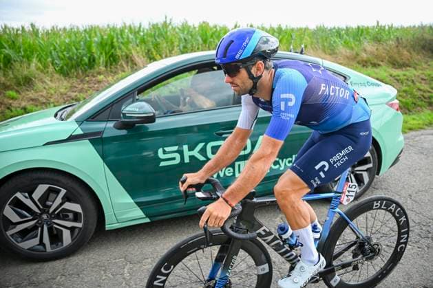 Tour de Wallonie 2025 Stage 3 ANTOING, BELGIUM - JULY 28 : Van Asbroeck Tom of Israel - Premier Tech in action during stage 3 of the 30th edition of Tour de Wallonie an UCI ProSeries 2.Pro cycling road race stage for Men Elite of 165.3 km with start in Estinnes and finish in Antoing on July 28, 2025 in Antoing, Belgium, 28 07 2025 ( Motordriver Pieter Van Herzele - Antoing Belgium  Copyright: xTomasxSiskx