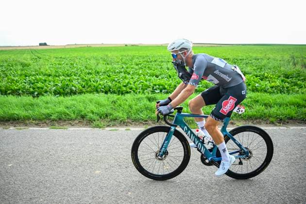 Tour de Wallonie 2025 Stage 3 ANTOING, BELGIUM - JULY 28 : Ghys Robbe of Alpecin - Deceuninck in action during stage 3 of the 30th edition of Tour de Wallonie an UCI ProSeries 2.Pro cycling road race stage for Men Elite of 165.3 km with start in Estinnes and finish in Antoing on July 28, 2025 in Antoing, Belgium, 28 07 2025 ( Motordriver Pieter Van Herzele - Antoing Belgium  Copyright: xTomasxSiskx