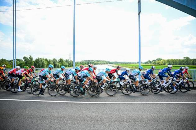 Tour de Wallonie 2025 Stage 3 ANTOING, BELGIUM - JULY 28 : Team VF Group - Bardiani CSF - Faizane in action during stage 3 of the 30th edition of Tour de Wallonie an UCI ProSeries 2.Pro cycling road race stage for Men Elite of 165.3 km with start in Estinnes and finish in Antoing on July 28, 2025 in Antoing, Belgium, 28 07 2025 ( Motordriver Pieter Van Herzele - Antoing Belgium  Copyright: xTomasxSiskx