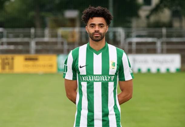 Teampraesentation Chemie Leipzig Regionalliga Stanley Ratifo (30, Chemie), BSG Chemie Leipzig; Regionalliga Nordost, Porträttermin 2025 2026 , Leipzig, 26.07.2025, Alfred-Kunze-Sportpark, Fußball , Nur zur redaktionellen Nutzung. Only editorial use.