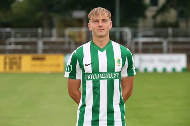 Teampraesentation Chemie Leipzig Regionalliga Rajik Lisinski ( 27, Chemie), BSG Chemie Leipzig; Regionalliga Nordost, Porträttermin 2025 2026 , Leipzig, 26.07.2025, Alfred-Kunze-Sportpark, Fußball , Nur zur redaktionellen Nutzung. Only editorial use.