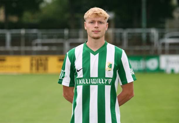 Teampraesentation Chemie Leipzig Regionalliga Lukas Griebsch (17, Chemie), BSG Chemie Leipzig; Regionalliga Nordost, Porträttermin 2025 2026 , Leipzig, 26.07.2025, Alfred-Kunze-Sportpark, Fußball , Nur zur redaktionellen Nutzung. Only editorial use.