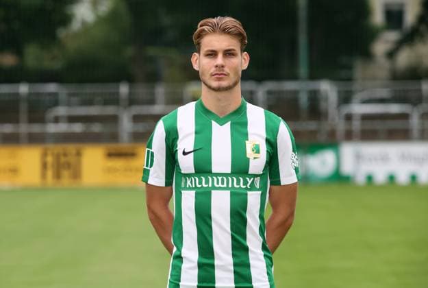 Teampraesentation Chemie Leipzig Regionalliga Lasse Timepelan ( 16, Chemie), BSG Chemie Leipzig; Regionalliga Nordost, Porträttermin 2025 2026 , Leipzig, 26.07.2025, Alfred-Kunze-Sportpark, Fußball , Nur zur redaktionellen Nutzung. Only editorial use.