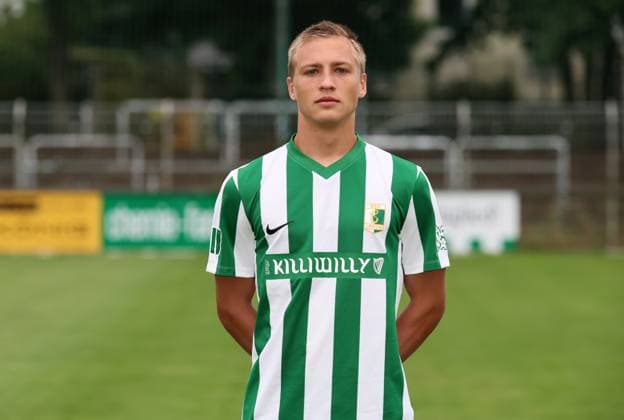 Teampraesentation Chemie Leipzig Regionalliga Yehor Chyher (13, Chemie), BSG Chemie Leipzig; Regionalliga Nordost, Porträttermin 2025 2026 , Leipzig, 26.07.2025, Alfred-Kunze-Sportpark, Fußball , Nur zur redaktionellen Nutzung. Only editorial use.
