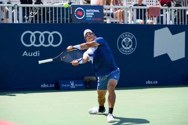 July 28, 2025, Toronto, Ontario, Canada: Toronto, Ontario Ã¢â‚¬ July 28, 2025: MACKENZIE MCDONALD of the United States reacts after losing a point to DAVID GOFFIN of Belgium during the National Bank Open Presented by Rogers at Sobeys Stadium in Toronto, Ontario. Toronto Canada - ZUMAr228 20250728_znp_r228_006 Copyright: xVasiliyxRyabykhx