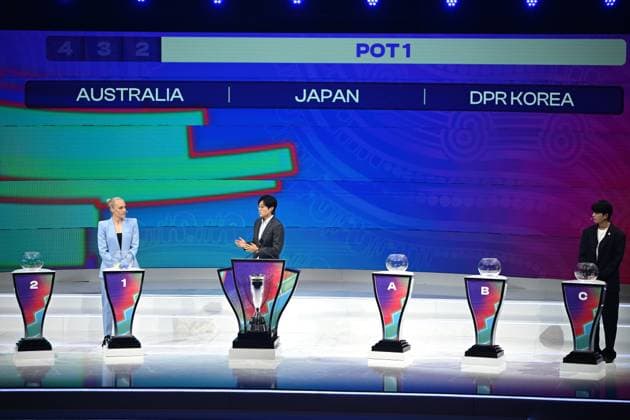 WOMEN S ASIAN CUP DRAW 2026, Draw Conductor Jessie Dai Shengying (centre) with Tameka Yallop of Australia (left) and Jeon Yu-gyeong of Korea Republic during the 2026 AFC Women™s Asian Cup Final Draw, in Sydney, Tuesday, July 29, 2025. ( NO ARCHIVING Sydney NSW AUSTRALIA  Copyright: xDANxHIMBRECHTSx 20250729119992452730