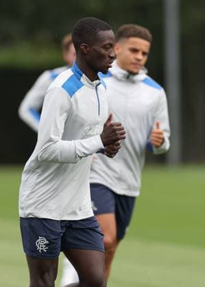 Mohamed Diomande training ahead of tomorrow s Champions League second leg qualifying match against Panathinaikos. Rangers Training - The Rangers Training Centre, Glasgow, Lanarkshire, Scotland, UK - 29 Jul 2025Glasgow The Rangers Training Centre Lanarkshire United Kingdom  Copyright: xO Rourke RangersxFC Shutterstockx 15419009h