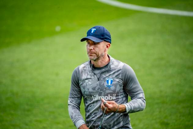 250729 Head coach Henrik Rydström during a UEFA Champions League training session with Malmö FF on July 29, 2025 in Malmö. Photo: Christian Örnberg BILDBYRAN COP 166 CO0595 fotboll football soccer fotball uefa champions league qualifier champions league träning practice training malmö ff bbeng Copyright: CHRISTIANxÖRNBERG BB250729CO026