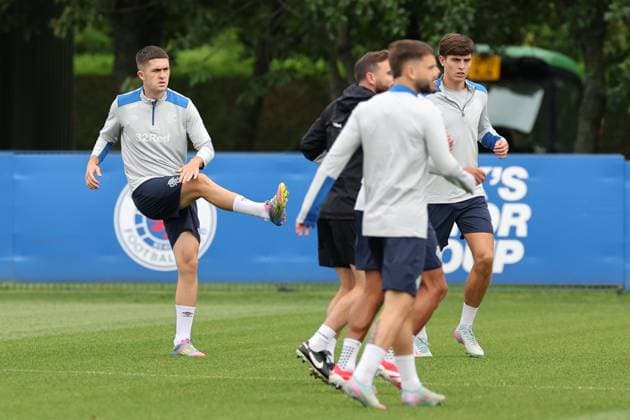 Bailey Rice and his team mates training ahead of tomorrow s Champions League second leg qualifying match against Panathinaikos. Rangers Training - The Rangers Training Centre, Glasgow, Lanarkshire, Scotland, UK - 29 Jul 2025Glasgow The Rangers Training Centre Lanarkshire United Kingdom  Copyright: xO Rourke RangersxFC Shutterstockx 15419009v