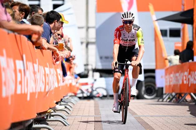 Tour de Wallonie 2025 Stage 4 SERAING, BELGIUM - JULY 29 : Smith Dion of Intermarche - Wanty before the start of the race during stage 4 of the 30th edition of Tour de Wallonie an UCI ProSeries 2.Pro cycling road race stage for Men Elite of 163.3 km with start in Welkenraedt and finish in Seraing on July 29, 2025 in Seraing, Belgium, 29 07 2025 ( Motordriver Louis Bidlot - Seraing Belgium  Copyright: xTomasxSiskx