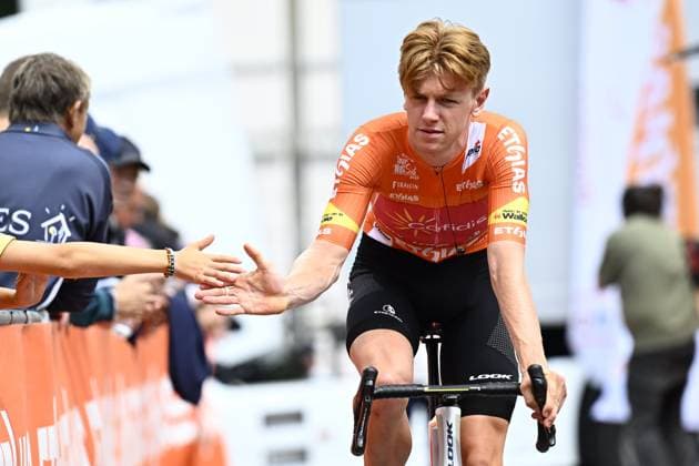 Tour de Wallonie 2025 Stage 4 SERAING, BELGIUM - JULY 29 : Knight Oliver (GBR) of Cofidis before the start of the race during stage 4 of the 30th edition of Tour de Wallonie an UCI ProSeries 2.Pro cycling road race stage for Men Elite of 163.3 km with start in Welkenraedt and finish in Seraing on July 29, 2025 in Seraing, Belgium, 29 07 2025 ( Motordriver Louis Bidlot - Seraing Belgium  Copyright: xTomasxSiskx